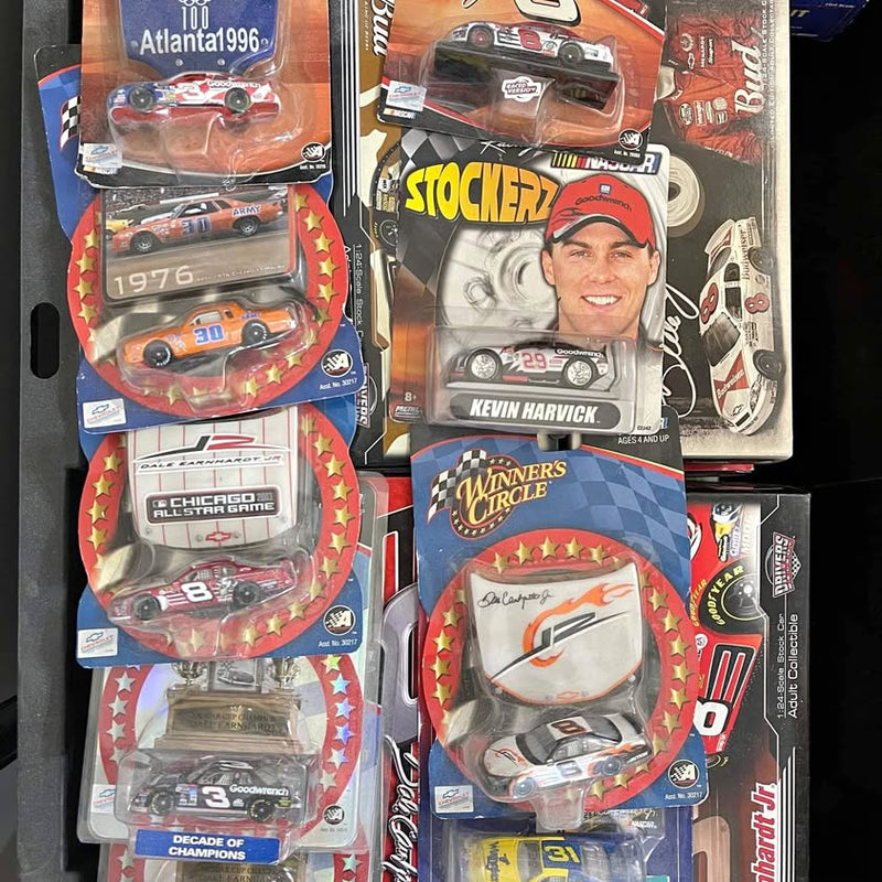NASCAR diecast car blister pack with multiple 1/24 scale cars and drivers