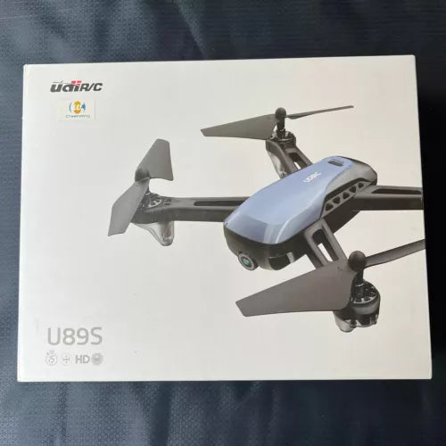 U89S drone with 1080P camera, foldable quadcopter with gray and light blue body