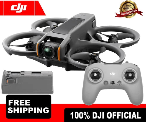 Gray camera drone with four propellers and built-in camera, with gray RC controller