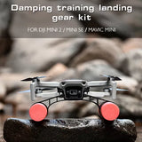 Shock-absorbing floating landing gear accessory with two red foam pads