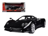 Pagani Zonda F black 1/24 diecast sports car model with front grille and headlights