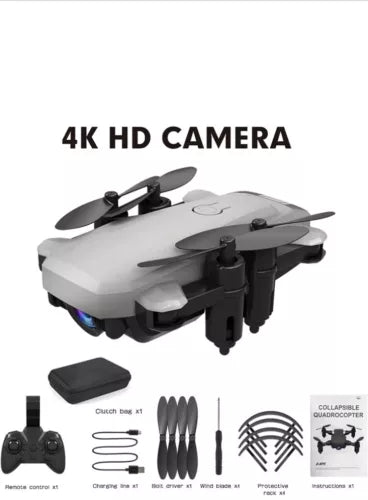 Foldable mini drone with 4K HD camera, gray body