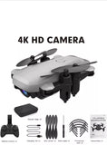 Foldable mini drone with 4K HD camera, gray body