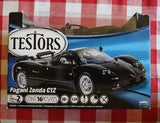 NIB TESTORS - 1/24 Scale Diecast Metal Kit 650035 - Pagani Zonda C12 - Black Parts