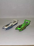 Hot Wheels Hydroplane Diecast Boat Wet & Wild White and Biohazard/ Vintage 1995 Parts