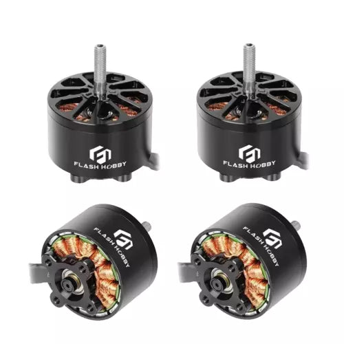 4-pack RC FPV brushless motors, 350KV 4320, black with mounting posts