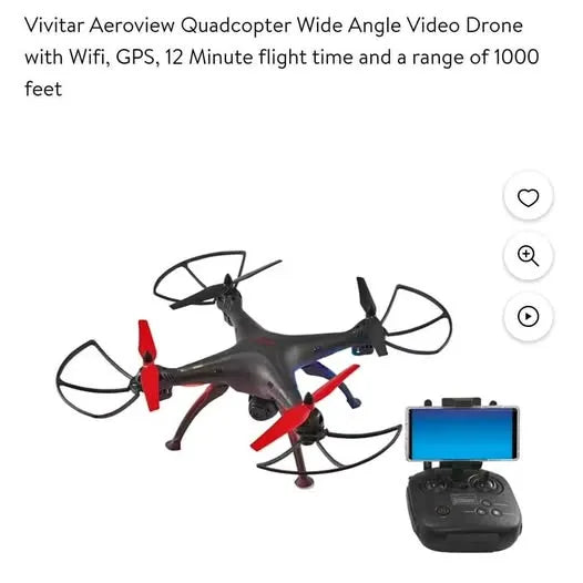 Monroe WA quadcopter drone with propellers and blue remote controller screen