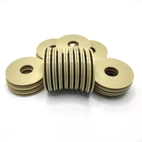 Drone blade gasket clip set, beige double-layer pads with ribbed center rings