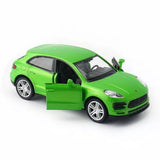 1:36 Porsche Macan S Model Car Diecast Pull Back Toy Cars for Kids Toys Green Toy