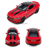 1:36 2023 BMW M4 CSL Model Car Diecast Toy Vehicle Toys for Boys Kids Gifts Red Toy