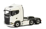 for WSI FOR SCANIA S NORMAL CS20N 6X2 TAG AXLE WHITE LINE 1:50 DIECAST Model Parts