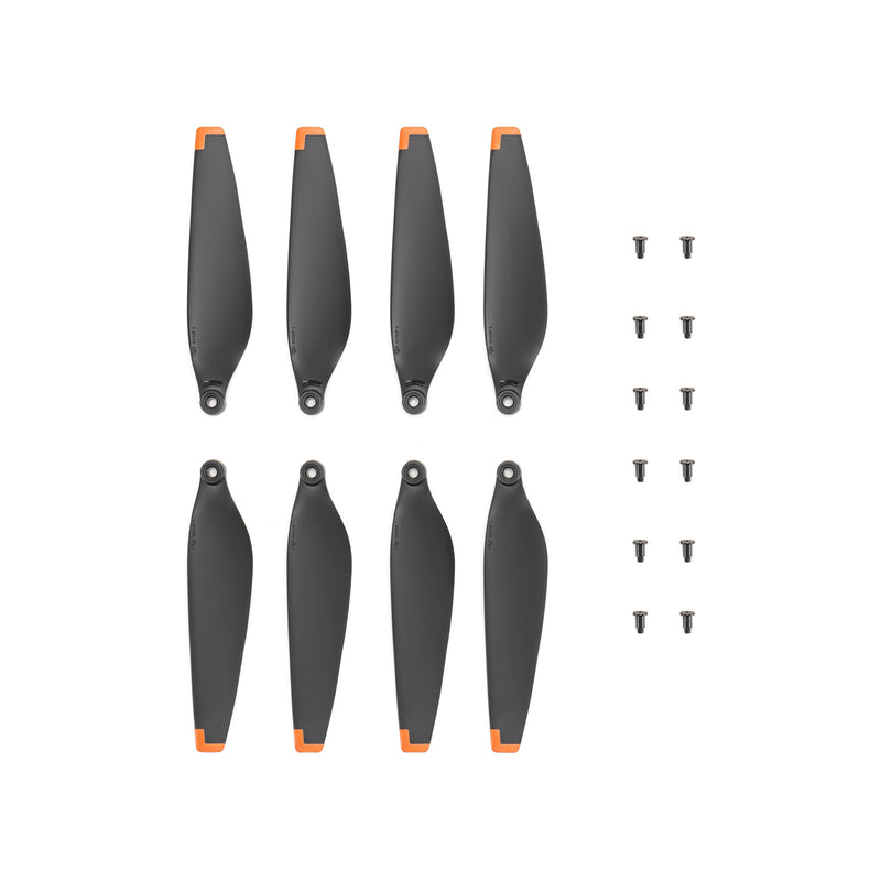 Drone propeller blades set with 8 screws, black with orange tips