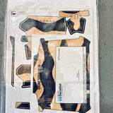 Drone decal skin set with blue, tan, and white geometric graphics for DJI Mavic 3