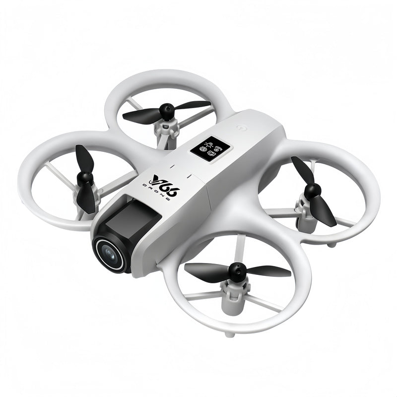 DJI NEO beginner drone with quad rotors and onboard camera, white body