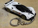 Diecast Pagani Zonda R White Model Toy Car Keyring Keychain FREEPOST Parts
