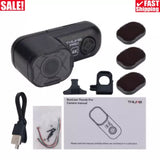RunCam Thumb Pro 4K FPV camera with lens, ports, mount, cable, manual, and ND filter caps