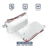 Anti-FPV drone signal module with cooling plate and wired connectors, 950-1050MHz