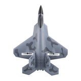 Camouflage foam RC glider plane with fixed wings and central nose cone