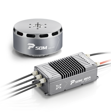 High-voltage motor ESC with heatsink, connectors, and wiring