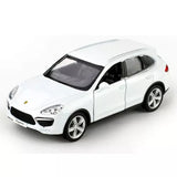 1:36 Porsche Cayenne Model Car Diecast Toy Cars Doors Open Toys for Boys White Toy