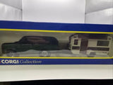 Corgi 1/36 Scale Diecast 59101 - Range Rover & Caravan - Green Very Rare & Mint Toy