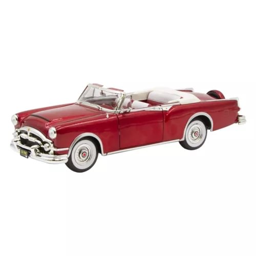 Red 1953 convertible diecast car model with chrome details