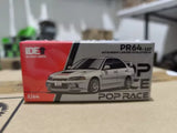 Mitsubishi Lancer Evolution IV diecast model car, grey on display box
