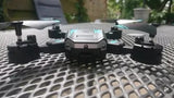 HD 8K drone with hexacopter arms and central control unit