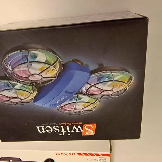 Swifsen drone-a35 Sebring FL drone on retail box with visible propellers