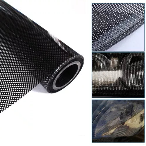 Takara Tomica diecast toy parts, black perforated panel with rolled edge