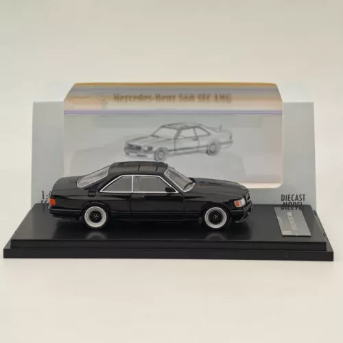 1/64 scale Mercedes-Benz diecast toy car, black, chrome wheels