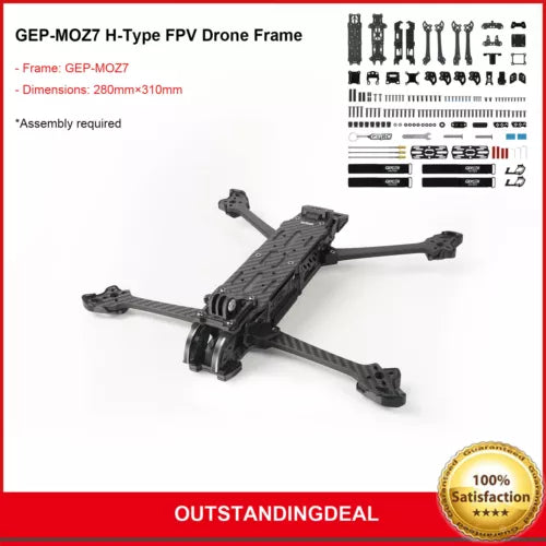 GEP-MOZ7 H-Type FPV Drone Frame 7-inch Propeller HD VTX Quadcopter Accessory ot2 Drone