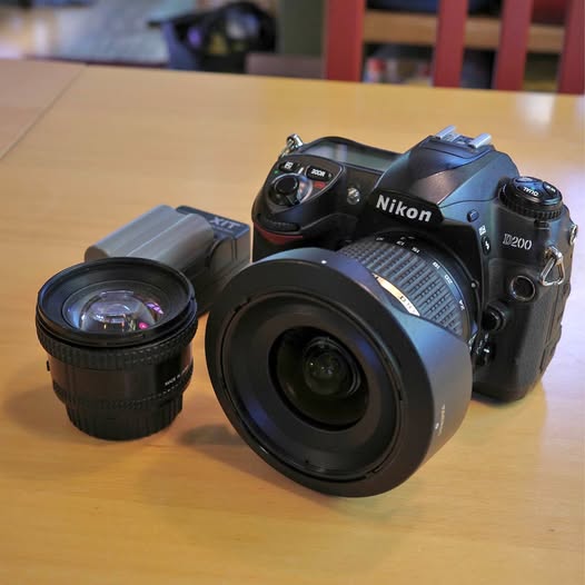Nikon D200 DSLR camera with Tamron 10-24mm lens