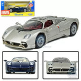 1:32 Pagani Utopia alloy diecast model car in light silver with red interior