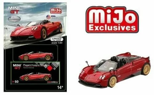 Mini GT 1:64 Pagani Huayra Roadster Red Mijo Exclusives Diecast Car MGT00050 Parts