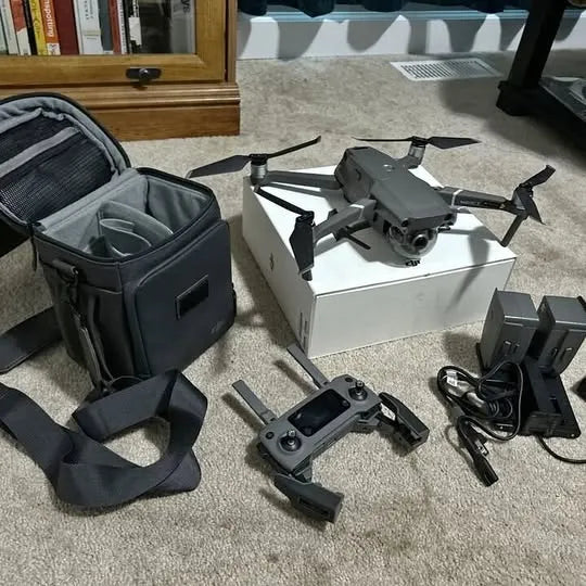 DJI Mavic 2 Zoom drone with controller, charger, and carrying bag