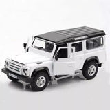 1:36 Land Rover Defender Model Car Diecast Toy Cars Doors Open Boys Toys White Toy