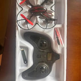 Hubsan x4 drone kit tray, red propeller arms and remote controller with screen