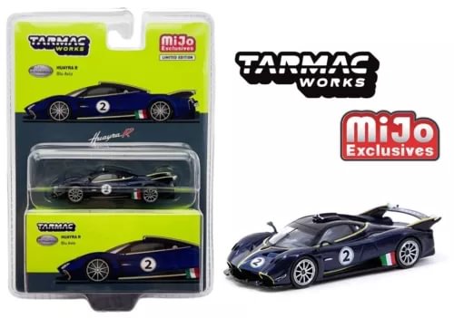 Blue diecast model car with number 2, in retail blister packaging