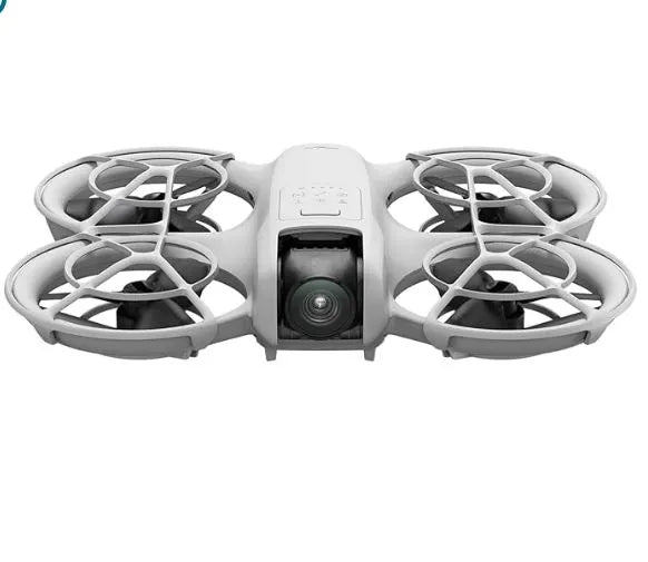Compact mini quadcopter drone with front camera and four propeller guards