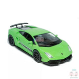 Green Lamborghini Gallardo 1/36 diecast model car toy vehicle with open cabin