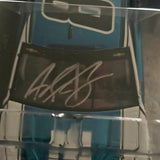 1/24 diecast race car hood and windshield in blue with white graphics