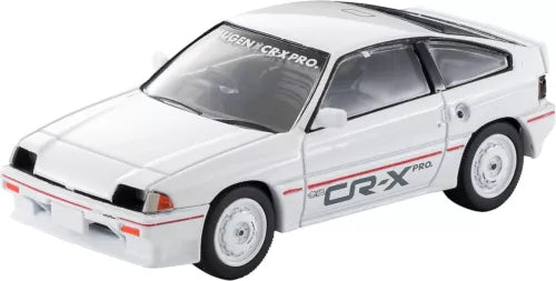 White 1:64 diecast sports car toy with CR-X PRO decals