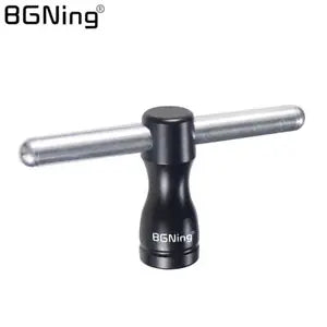 6BNing M5 hex nut quick-release wrench tool, black handle with silver socket