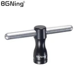 6BNing M5 hex nut quick-release wrench tool, black handle with silver socket