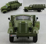 1:32 Army Green Jiefang Military Truck Diecast Car Model W/light Sound Back Toy Parts