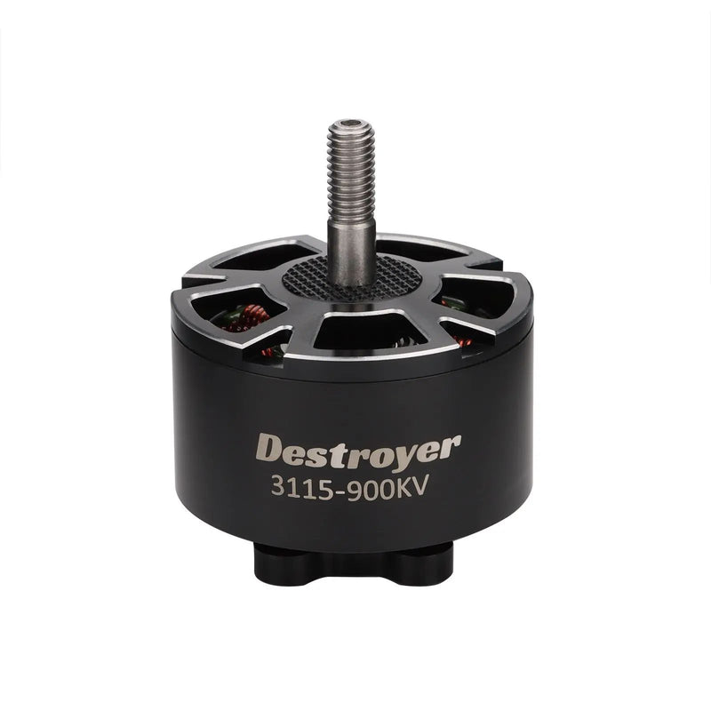 Brushless RC motor, black, Destroyer 3115-900KV with threaded shaft