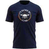 Vintage Drone Flying Mens T Shirt Id Rather Be Birthday Him Cool Gift Drones Men Drone