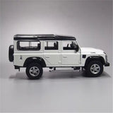 Land Rover ORV 90 diecast model truck, white body with black roof and spare wheel