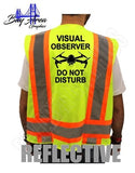 VISUAL OBSERVER DRONE CO-P HI-VISIBILITY SAFETY YELLOW VEST REFLECTIVE Drone